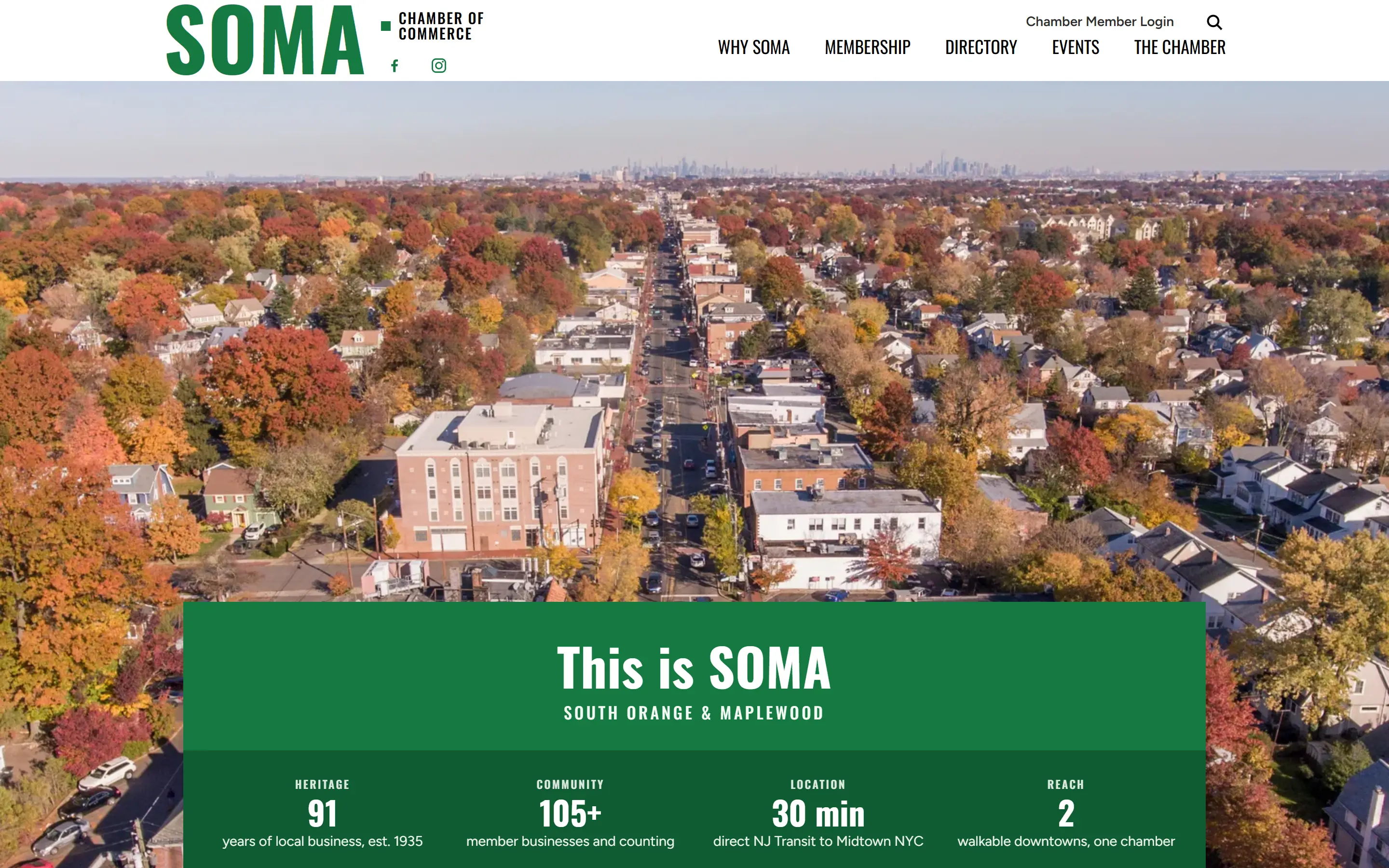 SOMA Chamber of Commerce website, built by Optimum AI Solutions