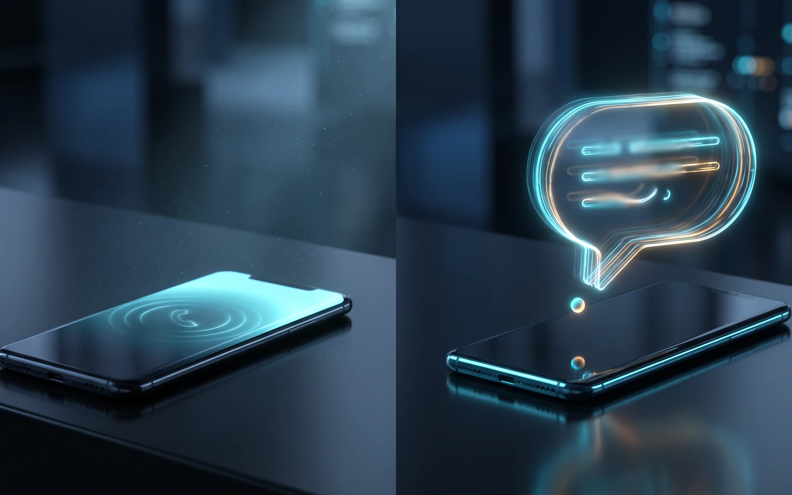 A phone showing an instant text-back after a missed call